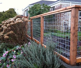Wood and Wire backyard fence ideas